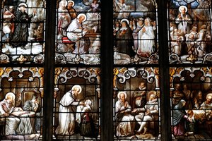 Saint Nizier教堂，彩色玻璃窗，St Francis de Sales，Claudius Lavergne（1815-1887），法国里昂 作者 不明